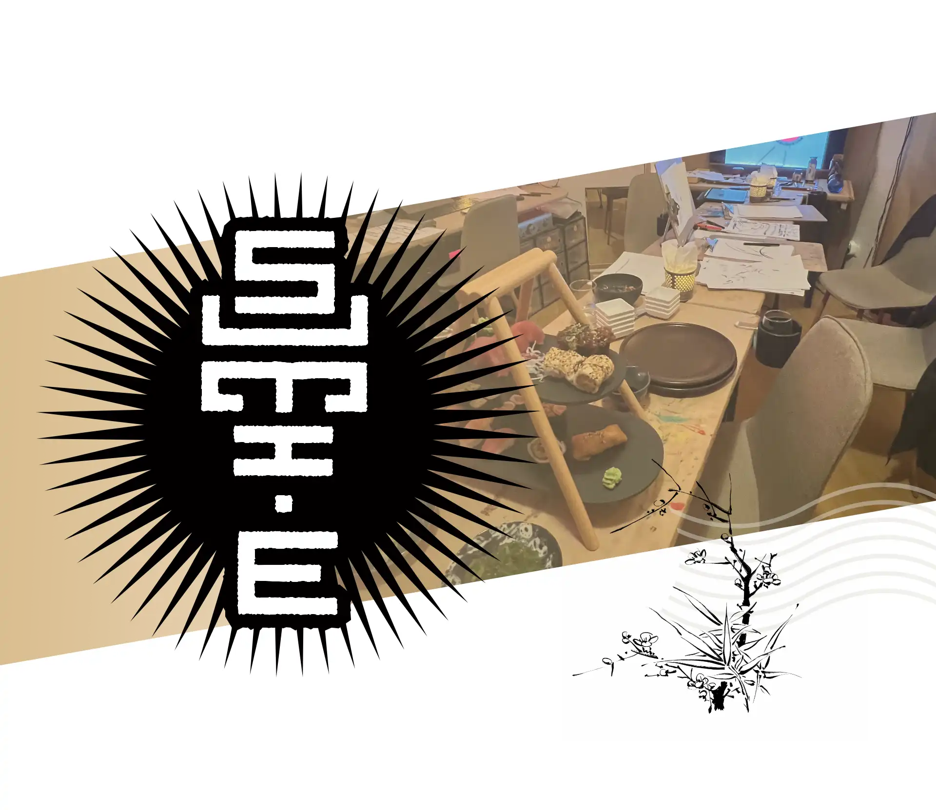 Japan tusche zeichnen event sushi kreativ sumi-e